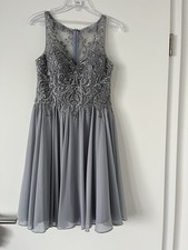LAONA Chiffonkleid Damen Kleid Gr. 36 Grau