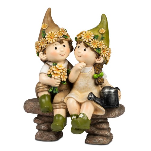 Dekofigur sommerkinder paar - dekofigur,