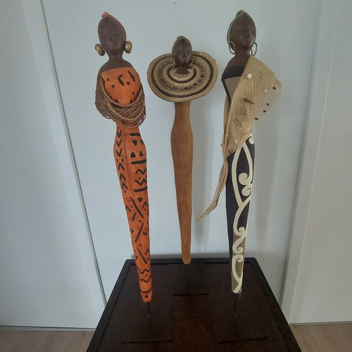Afrikanische skulpturen set 3 - skulpturen, set,