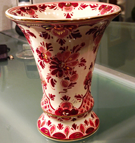 Delft keramikvase handbemalt - delft,