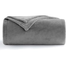 Kuscheldecke Fleece Decke Grau
