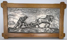 Großes Zinn - Relief, Bauer