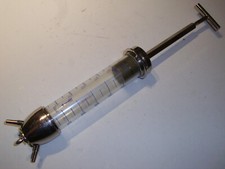 ROTANDA 2-Wege Rotanda-Spritze 50ml Glas-Metall-Spritze    2 Abgängen bis 200°C