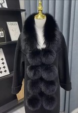 LUXUS SCHAL FAUX FUCHS PELZ 15*150cm KRAGEN MAGNETVERSCHLUSS WINTERMANTEL ACCESS