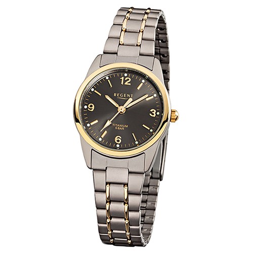 Regent damen armbanduhr grau - regent,