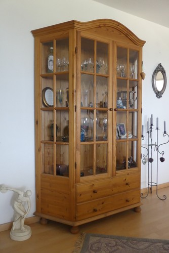Vitrine holz wohnzimmer - vitrine,