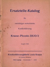 KOPIE Ersatzteile Katalog DDR Krankenfahrzeug Krause Piccolo DUO Simson Schwalbe