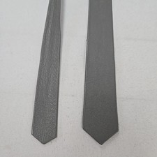 Leder krawatte grau - leder, vintage