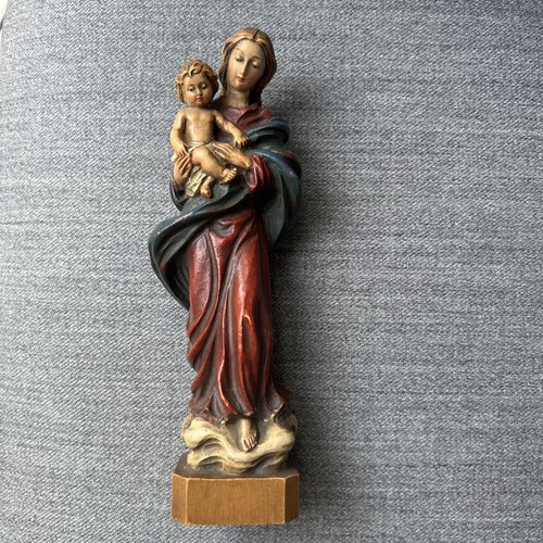 Madonna mit kind holz - mit, kind,