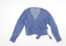 Salsa Damen Bluse blau Wickel