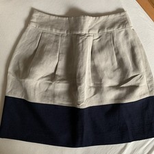 Stylischer  Rock von Zara, Color-Blocking, dunkel blau /grau,beige, Größe S,neu 