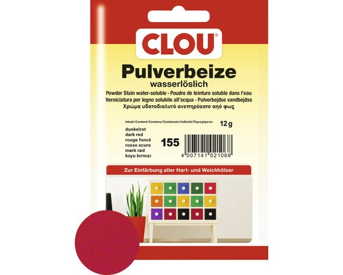 Clou pulverbeize dunkelrot - dunkelrot, 12