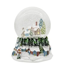 Schneekugel Spieluhr Bunt ca. 14 cm Advent Weihnachten Regal