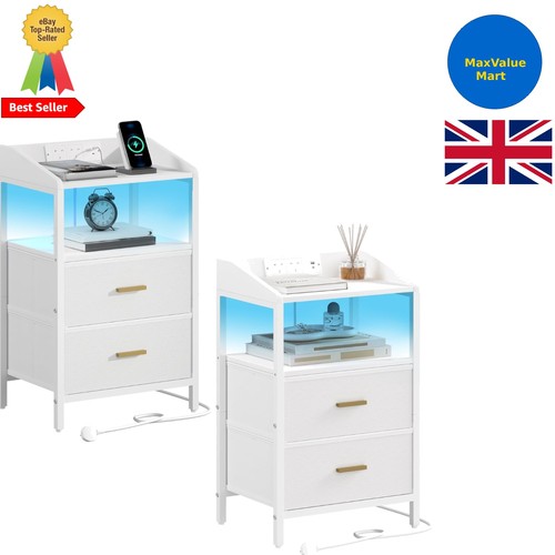 Nachttische 2er set mit led - set,