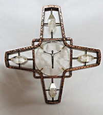 Handwerkskunst Kunst Design Wandkreuz  handgefertigt Kupfer Eisglas Jesus Kreuz