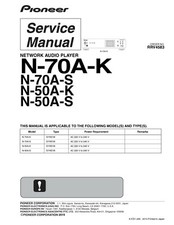Service Manual-Anleitung für Pioneer N-70 A,N-50 A 