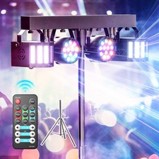 DJ Lichteffekte mit Stativ Musikgesteuert Discolicht Partylicht LED Bar DJ Licht