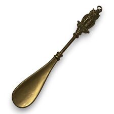 Antiker Schuhanzieher Messing – Eule Griff, Vintage Design, Sammlerstück