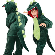 Dinosaurier-Kostüm-Kinder-Dino-Jumpsuit-Schlafoverall-Tier-Pyjamas-Halloween-Kos
