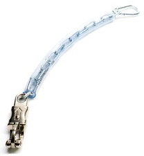 Anbindekette ummantelt mit Panikhaken u. Karabiner Hängerkette Anbinder 8 Längen