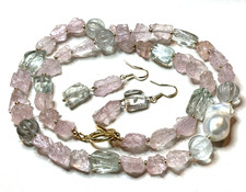 Set Kette Ohrringe Morganit