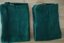 Kissenbezüge petrol 2 Stck. Vorderseite Strick, Rückseite BW 52 x 35 cm