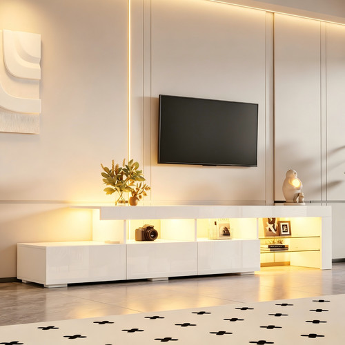 Lowboard schrank mit led - tv,