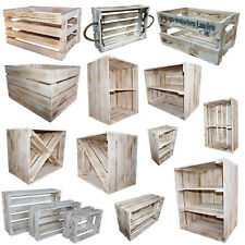 Holzkiste alte Dekokisten Kiste Holz Weinkiste Regalkiste weiß rustikal vintage