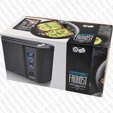 Arendo 4-Scheiben-Langschlitz-Toaster, 1500W, Display, schwarz