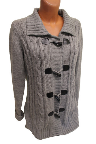 Lange strickjacke mit wolle - lange, l