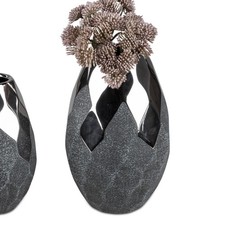 Deko Vase ANTHRAZIT konisch