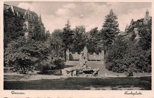 AK Dessau Funkplatz Statue Sachsen-Anhalt 1938 Postkarte
