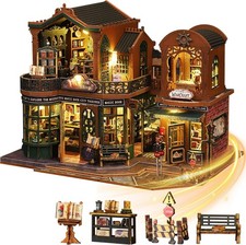 Retro-Buchhandlung-Bausatz 3D