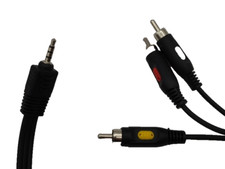 3,5mm RCA Kabel, 3,5mm AV Adapter, AUX Video Kabel für Camcorder, 2.0m