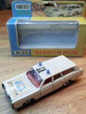 K-23 Original Matchbox King Size "Mercury Police Car " 11cm in OVP -mit Lenkung-
