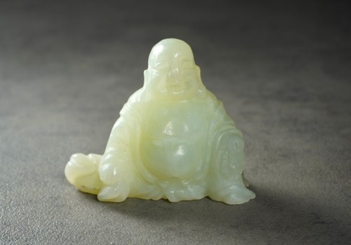 Jade figur buddha 6x7 5cm - buddha, 6x7,5cm