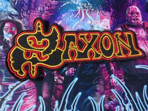 Saxon embroidered shape patch - embroidered,