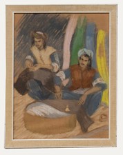 Sue Southby - Gerahmte Pastellmalerei Mitte Des 20. Jahrhunderts, Kurdische S...