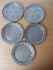 5x Finstain Les Potstainiers Zinn Teller Untersetzer 12 cm