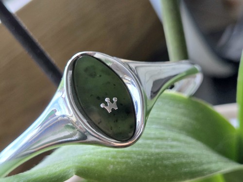 Silber 835 armreif mit - mit, jade