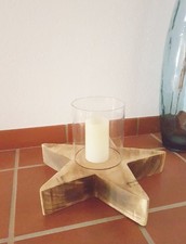 Windlicht Holz Weihnachtsstern Advent Weihnachten Winter Garten Laterne | 45cm