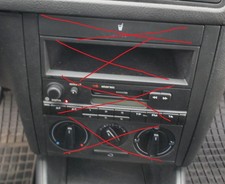 VW Golf 4 1J Kombi Bora Mittelkonsole Verkleidung um Radio schwarz 1J1858069F