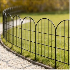 Gartenzaun Metall 8,2m schwarz