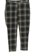 H&M Stoffhose Damen Hose Gr. DE 42 schwarz-weiß-blassgelb Elegant