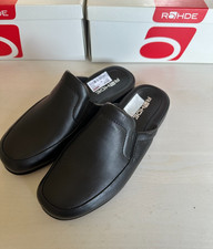 Rohde Herren Hausschuh schwarz Leder Gr. 40 super leicht neu