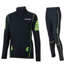 AIRTRACKS Thermo Radtrikot Set Pro - Thermo Fahrradtrikot+Radhose - Windstopper 