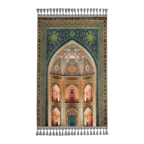 Gebetsteppich grün mihrab - gebetsteppich,
