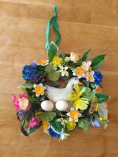 Kunstblumen Kranz mit Gans Frühlingsdeko Ostern 