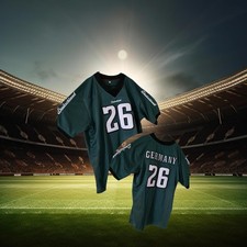 American Football Trikot Deutschland WM 26 Grün Schwarz Weiß Größe XXL 