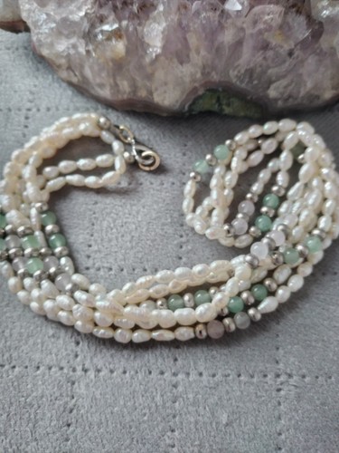 Perlenkette sűßwasser jade - perlenkette,